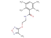 2,3,5,6-tetramethyl-N-{2-[(4-methyl-1,2,5-oxadiazol-3-yl)oxy]ethyl}benzamide