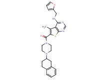 N-(2-furylmethyl)-5-methyl-6-{[4-(1,2,3,4-tetrahydro-2-naphthalenyl)-1-piperazinyl]carbonyl}thieno[2,3-d]pyrimidin-4-amine