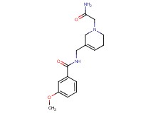 N-{[1-(2-amino-2-oxoethyl)-1,2,5,6-tetrahydropyridin-3-yl]methyl}-3-methoxybenzamide