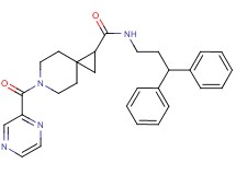 N-(3,3-diphenylpropyl)-6-(2-pyrazinylcarbonyl)-6-azaspiro[2.5]octane-1-carboxamide