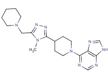 6-{4-[4-methyl-5-(piperidin-1-ylmethyl)-4H-1,2,4-triazol-3-yl]piperidin-1-yl}-9H-purine