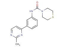 N-[3-(2-methylpyrimidin-4-yl)phenyl]thiomorpholine-4-carboxamide