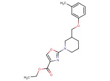 ethyl 2-{3-[(3-methylphenoxy)methyl]-1-piperidinyl}-1,3-oxazole-4-carboxylate