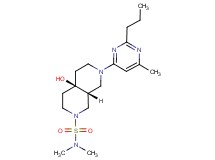 (4aR*,8aR*)-4a-hydroxy-N,N-dimethyl-7-(6-methyl-2-propylpyrimidin-4-yl)octahydro-2,7-naphthyridine-2(1H)-sulfonamide