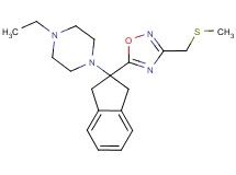 1-ethyl-4-(2-{3-[(methylthio)methyl]-1,2,4-oxadiazol-5-yl}-2,3-dihydro-1H-inden-2-yl)piperazine