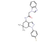 2-(1H-benzimidazol-1-yl)-N-[1-(4-fluorophenyl)-6,6-dimethyl-4,5,6,7-tetrahydro-1H-indazol-4-yl]acetamide