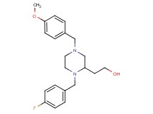 2-[1-(4-fluorobenzyl)-4-(4-methoxybenzyl)-2-piperazinyl]ethanol