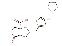 (3aR*,6aS*)-1-oxo-5-{[4-(pyrrolidin-1-ylmethyl)-2-thienyl]methyl}hexahydropyrrolo[3,4-c]pyrrole-3a(1H)-carboxylic acid