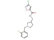 3-chloro-N-{[1-(2-fluorobenzyl)pyrrolidin-3-yl]methyl}isoxazole-5-carboxamide