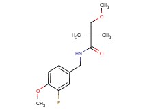 N-(3-fluoro-4-methoxybenzyl)-3-methoxy-2,2-dimethylpropanamide