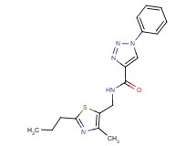 N-[(4-methyl-2-propyl-1,3-thiazol-5-yl)methyl]-1-phenyl-1H-1,2,3-triazole-4-carboxamide