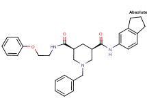 (3R,5S)-1-benzyl-N-(2,3-dihydro-1H-inden-5-yl)-N'-(2-phenoxyethyl)-3,5-piperidinedicarboxamide