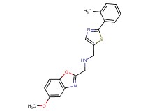 1-(5-methoxy-1,3-benzoxazol-2-yl)-N-{[2-(2-methylphenyl)-1,3-thiazol-5-yl]methyl}methanamine