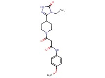 3-[4-(4-ethyl-5-oxo-4,5-dihydro-1H-1,2,4-triazol-3-yl)piperidin-1-yl]-N-(4-methoxyphenyl)-3-oxopropanamide
