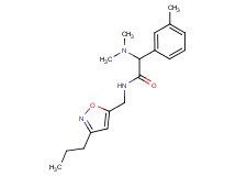 2-(dimethylamino)-2-(3-methylphenyl)-N-[(3-propyl-5-isoxazolyl)methyl]acetamide