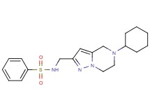 N-[(5-cyclohexyl-4,5,6,7-tetrahydropyrazolo[1,5-a]pyrazin-2-yl)methyl]benzenesulfonamide