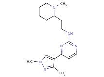 4-(1,3-dimethyl-1H-pyrazol-4-yl)-N-[2-(1-methyl-2-piperidinyl)ethyl]-2-pyrimidinamine trifluoroacetate