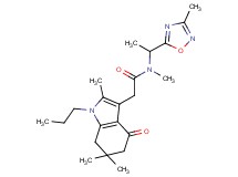 N-methyl-N-[1-(3-methyl-1,2,4-oxadiazol-5-yl)ethyl]-2-(2,6,6-trimethyl-4-oxo-1-propyl-4,5,6,7-tetrahydro-1H-indol-3-yl)acetamide