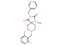 8-(2-chloro-6-fluorobenzyl)-1-methyl-3-(3-pyridinylmethyl)-1,3,8-triazaspiro[4.5]decane-2,4-dione