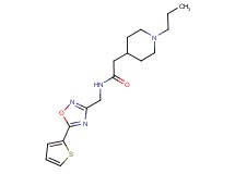 2-(1-propyl-4-piperidinyl)-N-{[5-(2-thienyl)-1,2,4-oxadiazol-3-yl]methyl}acetamide