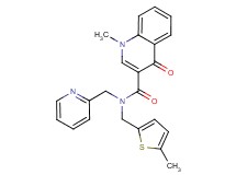 1-methyl-N-[(5-methyl-2-thienyl)methyl]-4-oxo-N-(pyridin-2-ylmethyl)-1,4-dihydroquinoline-3-carboxamide