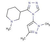 3-[4-(1,3-dimethyl-1H-pyrazol-5-yl)-4H-1,2,4-triazol-3-yl]-1-methylpiperidine