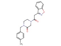 4-(1,2-benzisoxazol-3-ylacetyl)-1-(4-methylbenzyl)-2-piperazinone