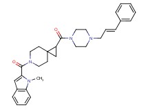 1-methyl-2-{[1-({4-[(2E)-3-phenyl-2-propen-1-yl]-1-piperazinyl}carbonyl)-6-azaspiro[2.5]oct-6-yl]carbonyl}-1H-indole