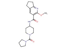 2-methoxy-N-[1-(1-pyrrolidinylcarbonyl)-4-piperidinyl]-6,7-dihydro-5H-cyclopenta[b]pyridine-3-carboxamide