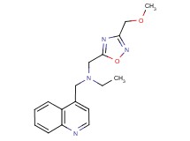 N-{[3-(methoxymethyl)-1,2,4-oxadiazol-5-yl]methyl}-N-(quinolin-4-ylmethyl)ethanamine