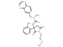 2-[1-(2-methoxyethyl)-3-(2-methylphenyl)-2,5-dioxo-3-pyrrolidinyl]-N-methyl-N-(6-quinoxalinylmethyl)acetamide