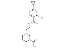 N-{2-[3-(aminocarbonyl)piperidin-1-yl]ethyl}-2-cyclopropyl-4-methylpyrimidine-5-carboxamide