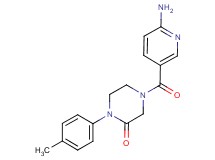 4-[(6-amino-3-pyridinyl)carbonyl]-1-(4-methylphenyl)-2-piperazinone