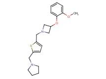 1-[(5-{[3-(2-methoxyphenoxy)azetidin-1-yl]methyl}-2-thienyl)methyl]pyrrolidine