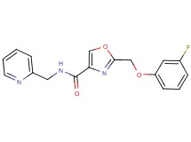 2-[(3-fluorophenoxy)methyl]-N-(2-pyridinylmethyl)-1,3-oxazole-4-carboxamide