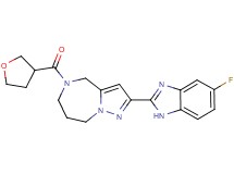 2-(5-fluoro-1H-benzimidazol-2-yl)-5-(tetrahydrofuran-3-ylcarbonyl)-5,6,7,8-tetrahydro-4H-pyrazolo[1,5-a][1,4]diazepine