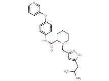 1-[(5-isobutyl-1H-pyrazol-3-yl)methyl]-N-[4-(3-pyridinyloxy)phenyl]-2-piperidinecarboxamide