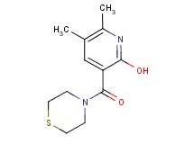 5,6-dimethyl-3-(4-thiomorpholinylcarbonyl)-2-pyridinol