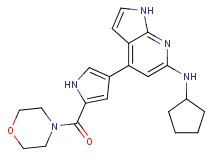 N-cyclopentyl-4-[5-(morpholin-4-ylcarbonyl)-1H-pyrrol-3-yl]-1H-pyrrolo[2,3-b]pyridin-6-amine