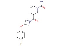 3-{[3-(4-fluorophenoxy)-1-azetidinyl]carbonyl}-1-piperidinecarboxamide