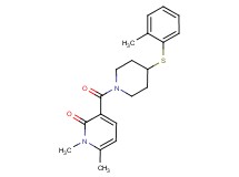 1,6-dimethyl-3-({4-[(2-methylphenyl)thio]-1-piperidinyl}carbonyl)-2(1H)-pyridinone
