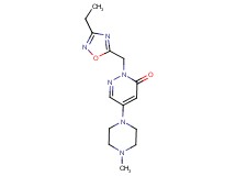 2-[(3-ethyl-1,2,4-oxadiazol-5-yl)methyl]-5-(4-methyl-1-piperazinyl)-3(2H)-pyridazinone