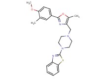 2-(4-{[2-(4-methoxy-3-methylphenyl)-5-methyl-1,3-oxazol-4-yl]methyl}-1-piperazinyl)-1,3-benzothiazole