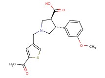 (3S*,4R*)-1-[(5-acetyl-3-thienyl)methyl]-4-(3-methoxyphenyl)pyrrolidine-3-carboxylic acid