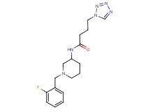 N-[1-(2-fluorobenzyl)-3-piperidinyl]-4-(1H-tetrazol-1-yl)butanamide