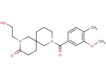 2-(2-hydroxyethyl)-8-(3-methoxy-4-methylbenzoyl)-2,8-diazaspiro[5.5]undecan-3-one