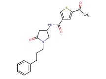 5-acetyl-N-[5-oxo-1-(3-phenylpropyl)-3-pyrrolidinyl]-3-thiophenecarboxamide