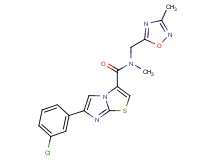 6-(3-chlorophenyl)-N-methyl-N-[(3-methyl-1,2,4-oxadiazol-5-yl)methyl]imidazo[2,1-b][1,3]thiazole-3-carboxamide