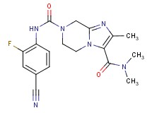 N~7~-(4-cyano-2-fluorophenyl)-N~3~,N~3~,2-trimethyl-5,6-dihydroimidazo[1,2-a]pyrazine-3,7(8H)-dicarboxamide