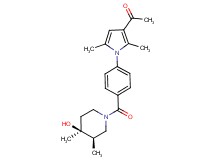 1-[1-(4-{[(3R*,4S*)-4-hydroxy-3,4-dimethylpiperidin-1-yl]carbonyl}phenyl)-2,5-dimethyl-1H-pyrrol-3-yl]ethanone